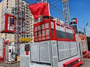 SC160/160 Sollevamento di materiali da costruzione a doppi alberi, sollevamento per passeggeri 30