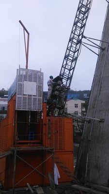 35 m/min Sito di costruzione Lift Q345B Acciaio ascensori temporanei per la costruzione
