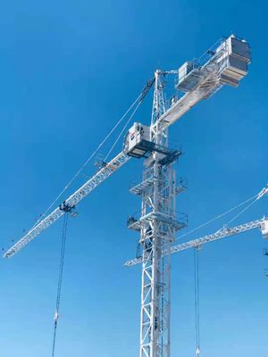 Prezzo buono Topkit Jib 50 metri 6 tonnellate gru torre di costruzione con gabbia telescopica in linea
