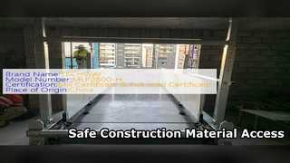 Accesso sicuro alla costruzione del ponte di carico della gru